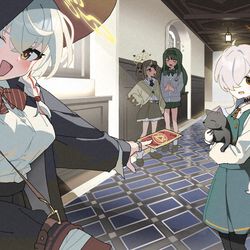 This is a pixiv picture whose title is オカルト研究会.