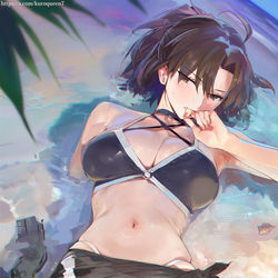 This is a pixiv picture whose title is 両儀式(水着)(健全).