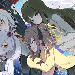 This is a pixiv picture whose title is 急な大雨⛈️.