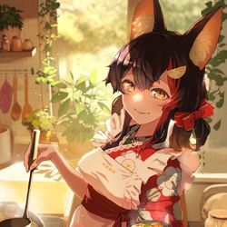 This is a pixiv picture whose title is ミオの筑前煮.