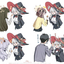 This is a pixiv picture whose title is オカルト研究会マナチャージ！.