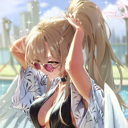 This is a pixiv picture whose title is 水着ナギサ.