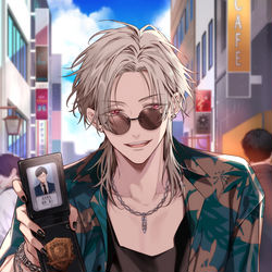 This is a pixiv picture whose title is 警察官【姫野龍士】.