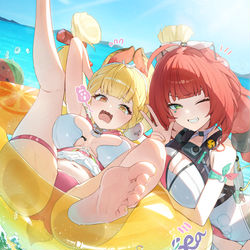 This is a pixiv picture whose title is アリス＆浮波柚葉.