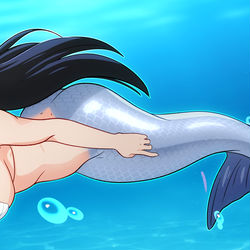This is a pixiv picture whose title is 人魚凪さん.