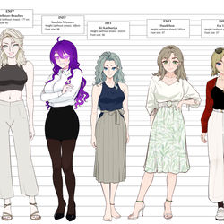This is a pixiv picture whose title is 足の設定（Foot Design of OCs）.