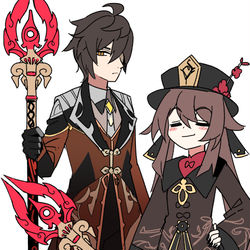 This is a pixiv picture whose title is 2本の護摩の杖.