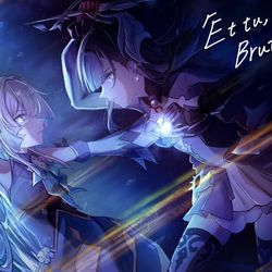 This is a pixiv picture whose title is 「剣旗、お前もか」.