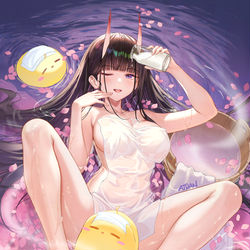 This is a pixiv picture whose title is Hot spring.