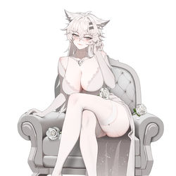 This is a pixiv picture whose title is 白色蔷薇.