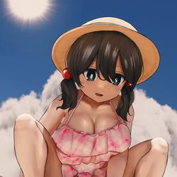 This is a pixiv picture whose title is フリル水着.