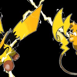 This is a pixiv picture whose title is Mega Raichu.