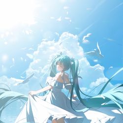 This is a pixiv picture whose title is miku.