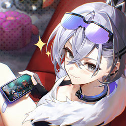 This is a pixiv picture whose title is 「感謝してよね」.