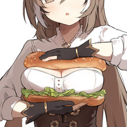 This is a pixiv picture whose title is 🍔.