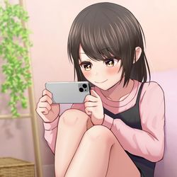 This is a pixiv picture whose title is 無防備にパンチラする女友達.