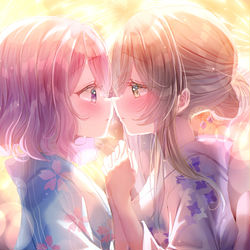 This is a pixiv picture whose title is 天使に逢えたから.