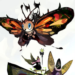 This is a pixiv picture whose title is アゲハント・ドクケイル　騎乗装備.