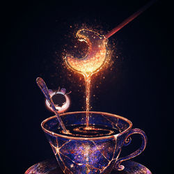 This is a pixiv picture whose title is 星を飲む.