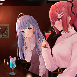 This is a pixiv picture whose title is 飲みニケーション.