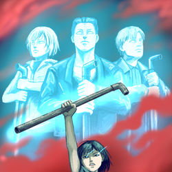 This is a pixiv picture whose title is 鉄パイプの継承.