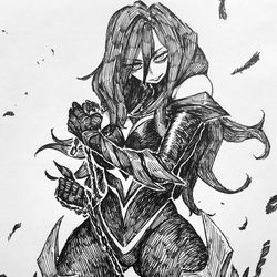 This is a pixiv picture whose title is Hel Hound.