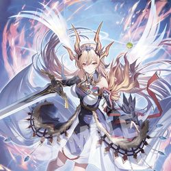 This is a pixiv picture whose title is 《聖霊龍王 メルヴェイユ》‐フレン・E・ルスタリオさん.