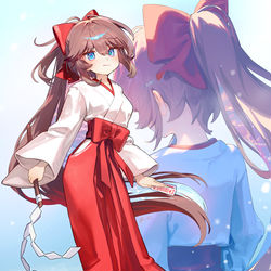 This is a pixiv picture whose title is ちび巫女ちゃん.