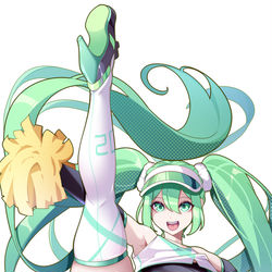 This is a pixiv picture whose title is Miku cheerleader..