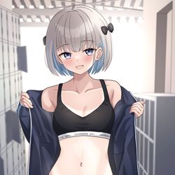 This is a pixiv picture whose title is こんなに日焼けしちゃったんですよぉ…先輩。.