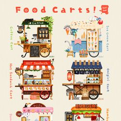 This is a pixiv picture whose title is フードカート × 6.