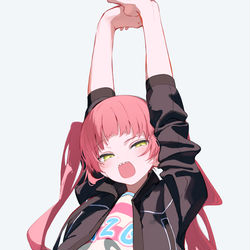 This is a pixiv picture whose title is 女児服ジャケットギザ歯ロリ.