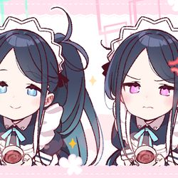 This is a pixiv picture whose title is メイドアリスちゃんとケイちゃんの特製✨☕☕✨.