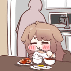 This is a pixiv picture whose title is 매일매일버터랑_아침밥.