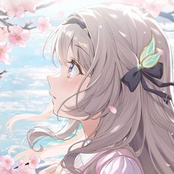 This is a pixiv picture whose title is Cherry Blossoms.