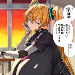 This is a pixiv picture whose title is 後輩型無感情爆乳アンドロイド.