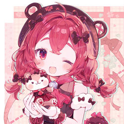 This is a pixiv picture whose title is commission🧸❤️.