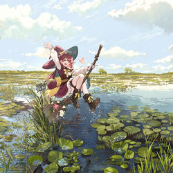 This is a pixiv picture whose title is 見習い魔女の冒険.