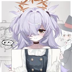 This is a pixiv picture whose title is カノエとの美術時間.