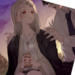 This is a pixiv picture whose title is 「羽織っておいてください」.