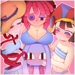 This is a pixiv picture whose title is The Amazing Digital Circus.