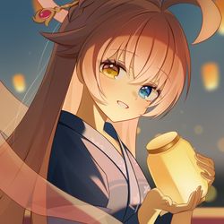 This is a pixiv picture whose title is 迟来的中秋星野.