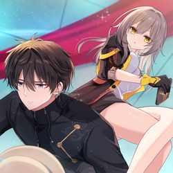 This is a pixiv picture whose title is 筋トレがんばれ！.