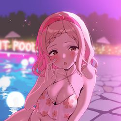 This is a pixiv picture whose title is 「あっちで少し休みませんか....？」.