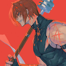 This is a pixiv picture whose title is 原田左之助.