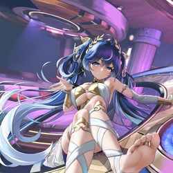 This is a pixiv picture whose title is 尤诺——启程前夜.