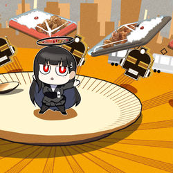 This is a pixiv picture whose title is 調月リオの昼飯の流儀.