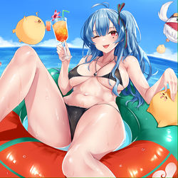 This is a pixiv picture whose title is 水着マルコ・ポーロと饅頭.