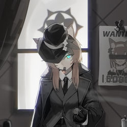 This is a pixiv picture whose title is "sensei，you're late".