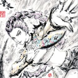 This is a pixiv picture whose title is 【極道畫師】魯米.